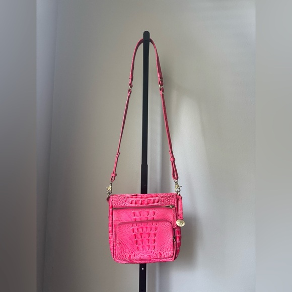 Brahmin Melbourne Cleo crossbody hot bright pink - Picture 15 of 16